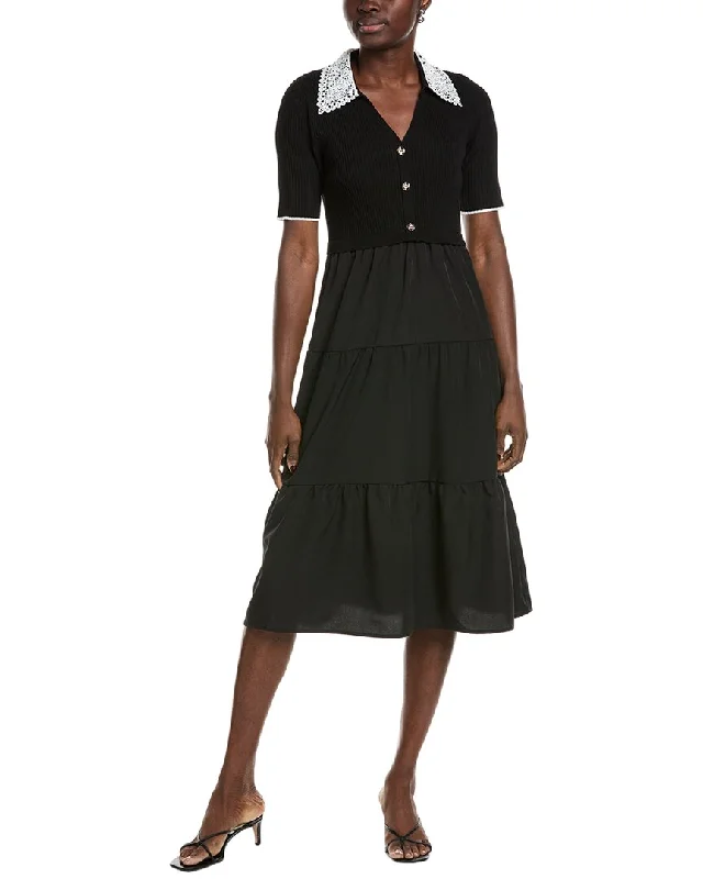 Buy Now Nanette by Nanette Lepore Mixed Media Midi Dress