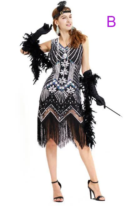 Extra Savings Sheath Sequined Black and Silver Party Dress with Tassel