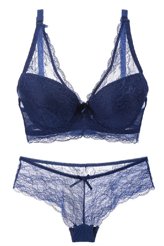 Crazy Savings Sexy Dark Lace Lingerie Set