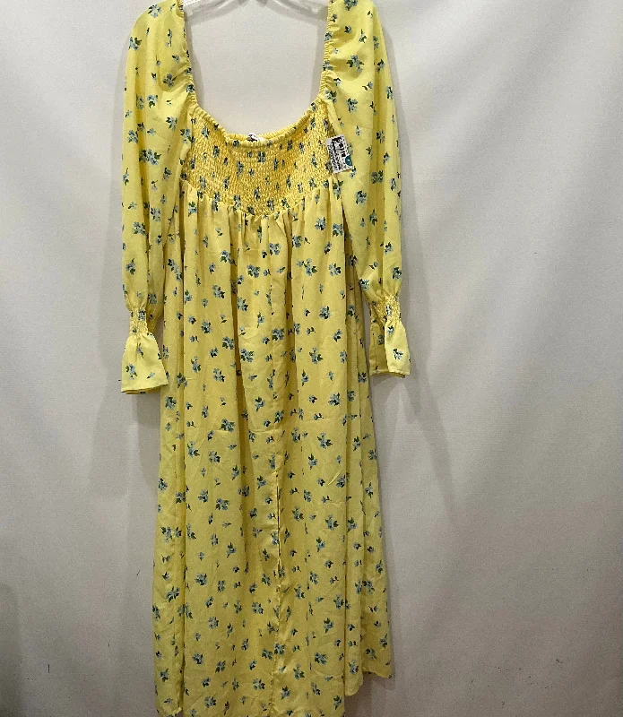 Buy More, Save More Yellow Dress Casual Maxi Clothes Mentor, Size M