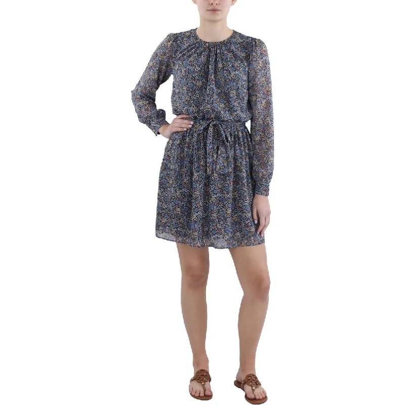 Today Only Womens Flora Print Bracelet Sleeve Shirtdress