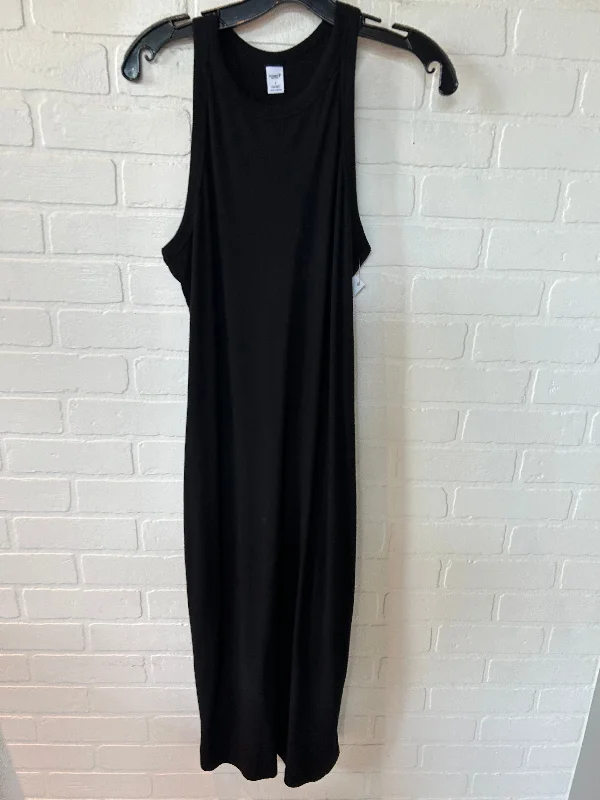Final Clearance Black Dress Casual Midi Old Navy, Size S