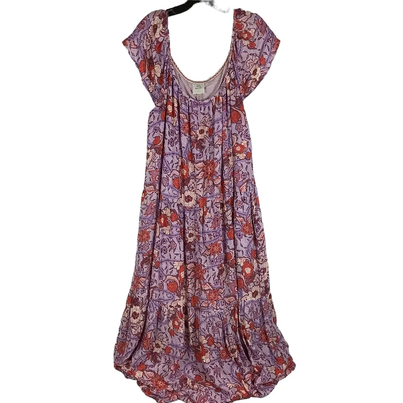 Take Advantage Purple Dress Casual Maxi Knox Rose, Size Xl