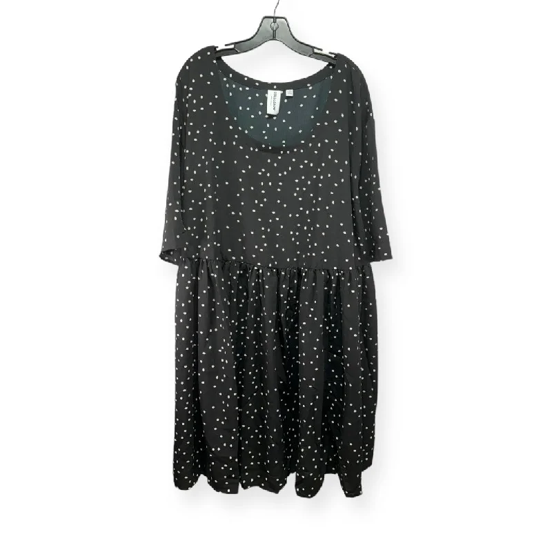 Daily Deals Polkadot Pattern Dress Casual Short Collusion, Size 2x