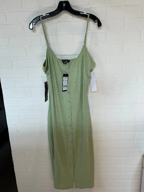 Low Prices Green Dress Casual Midi Bebe, Size Xl