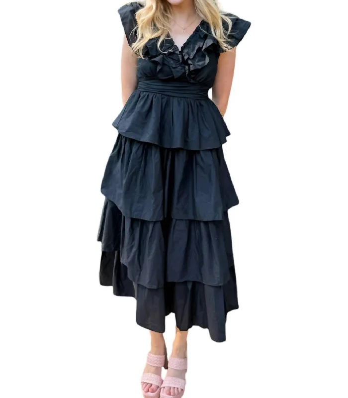 Seasonal Sale Lana Midi Dress In Black