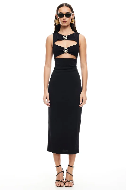 Special Price LIONESS After Hours Midi Dress Onyx