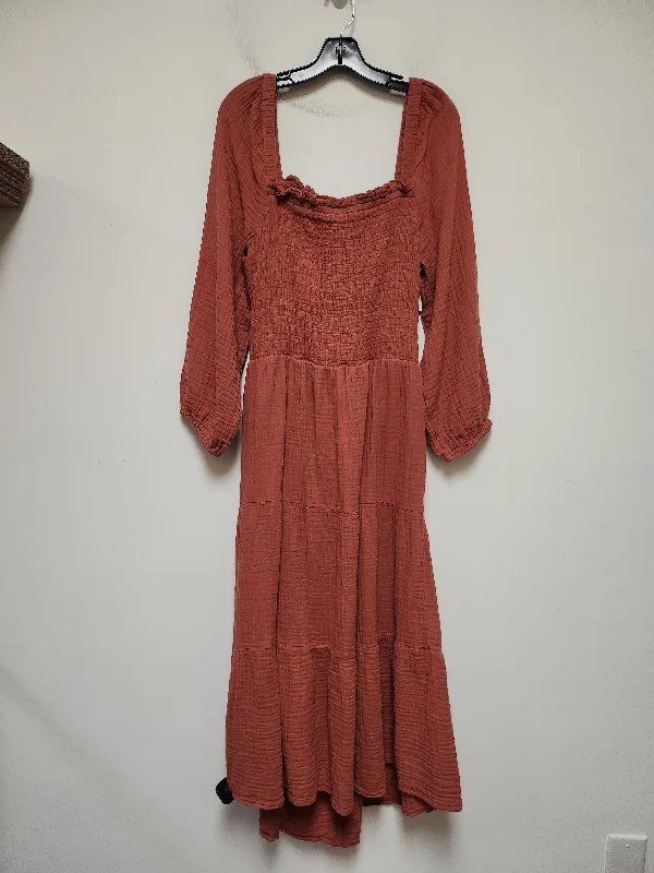 Friends and Family Sale Red Dress Casual Maxi Beachlunchlounge, Size Xl