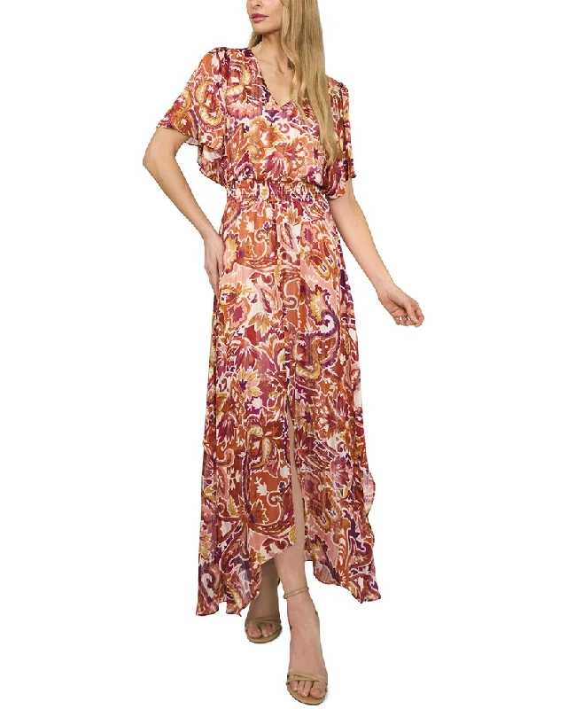 Savings Event CeCe Smocked Waist Flutter Sleeve Maxi Dress