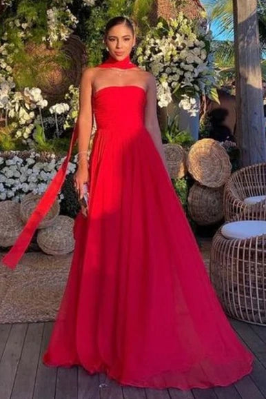 Deal of the Week Strapless A-Line Empire Tulle Long Party Prom Dress