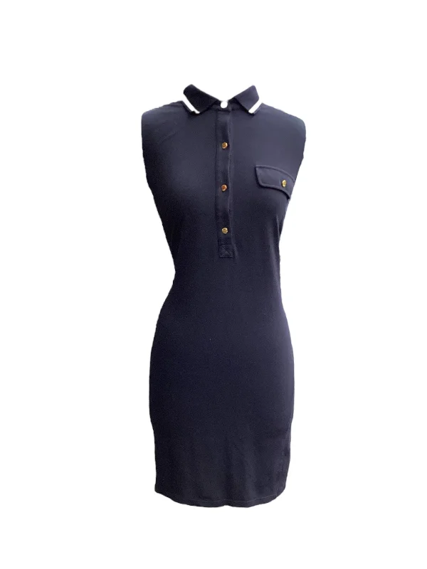 Overstock Navy Dress Casual Midi Michael Kors, Size Xl