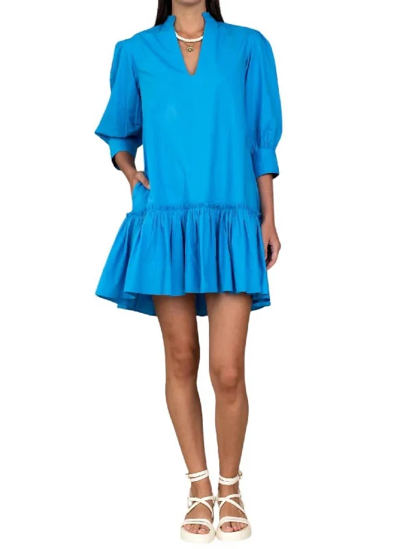 Limited Time Offer Chloe Dress In Mykonos Blue