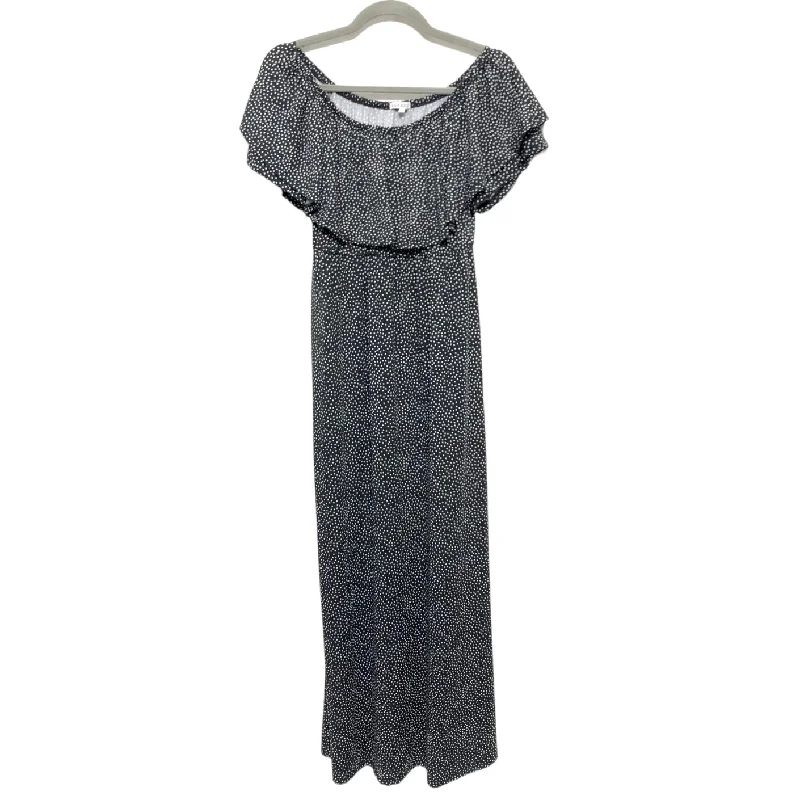 YEAR-End Sale Black & White Dress Casual Maxi Mary Square, Size S