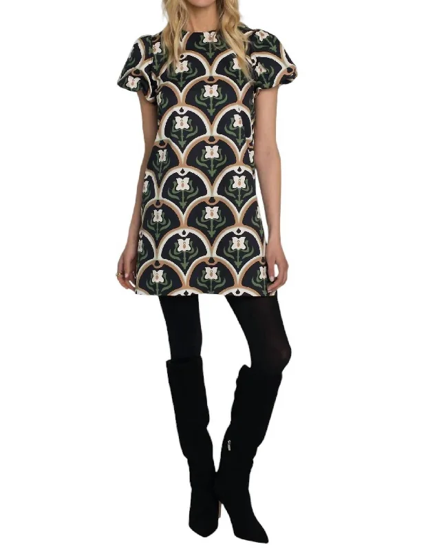 Markdowns Louisa Dress In Deco Tulip