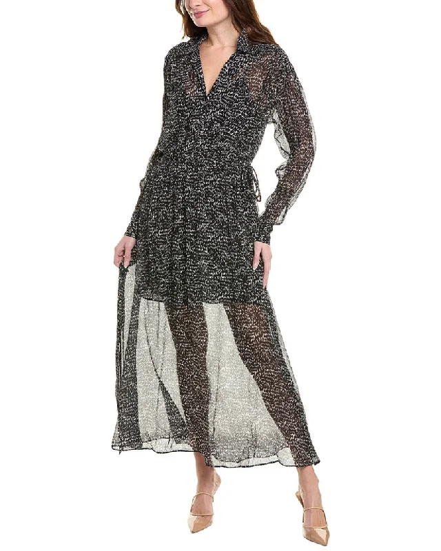 Special Discount rag & bone Emmy Printed Silk-Blend Maxi Dress