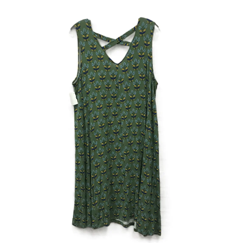 Last Chance Green Dress Casual Short By Style And Company, Size: 2x