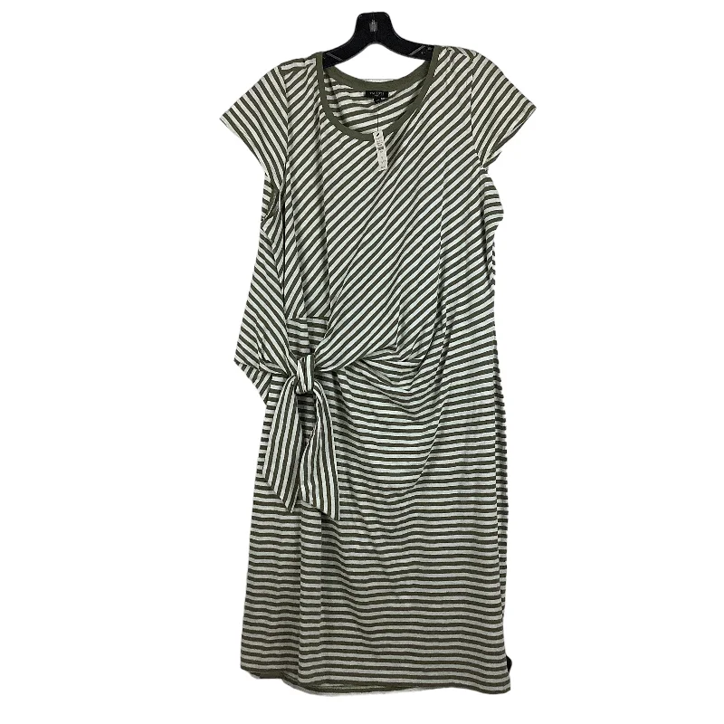 Bargain Bin Striped Pattern Dress Casual Midi Talbots, Size 1x
