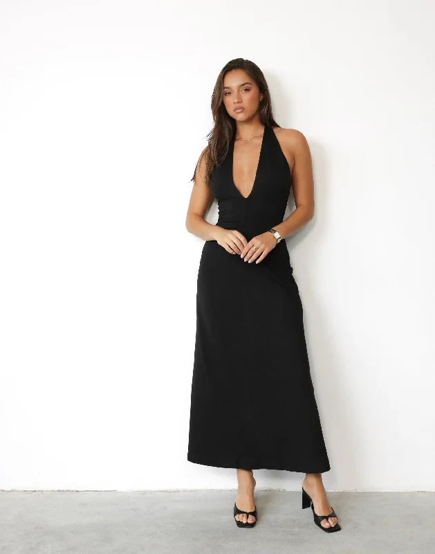 Inventory Reduction Victoria Maxi Dress (Black)