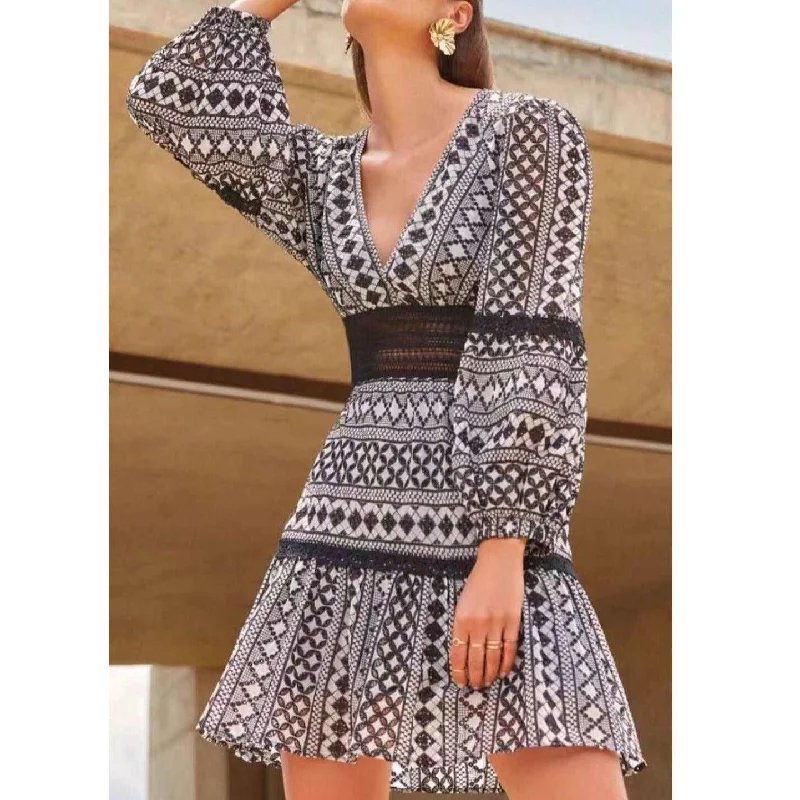 Price Cut KittenAlarm - Ivanna Eyelet Mini Dress