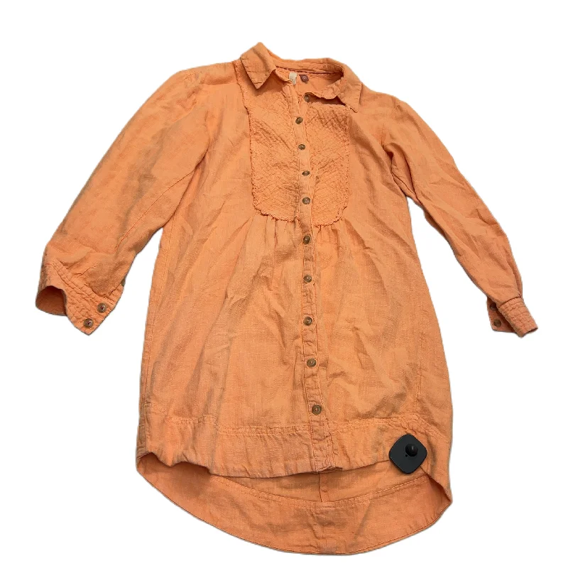 Hot Deal Orange  Dress Casual Short By Pilcro  Size: Xxs