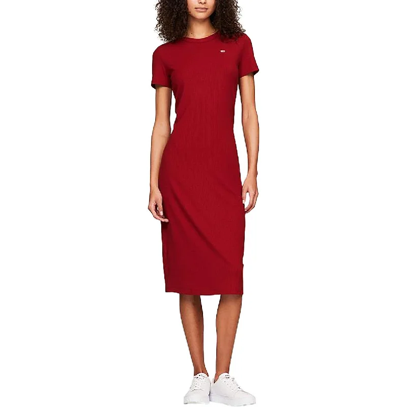 Overstock Womens Body Con Ribbed Bodycon Dress