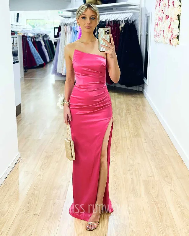Today Only Tayla Satin Gown - Fuchsia [SAMPLE]