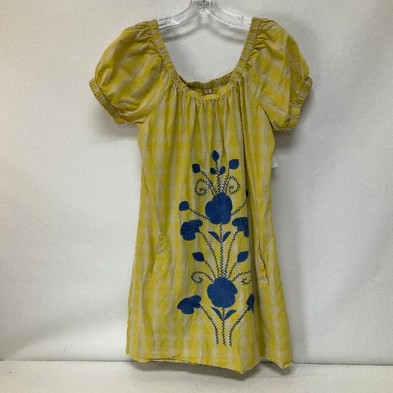 Year-End Sale Yellow Dress Casual Short Uncle Frank, Size S