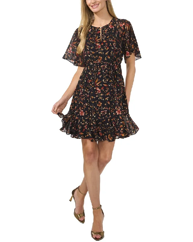 Don't Wait CeCe Raglan Flutter Sleeve Tie Waist Dress