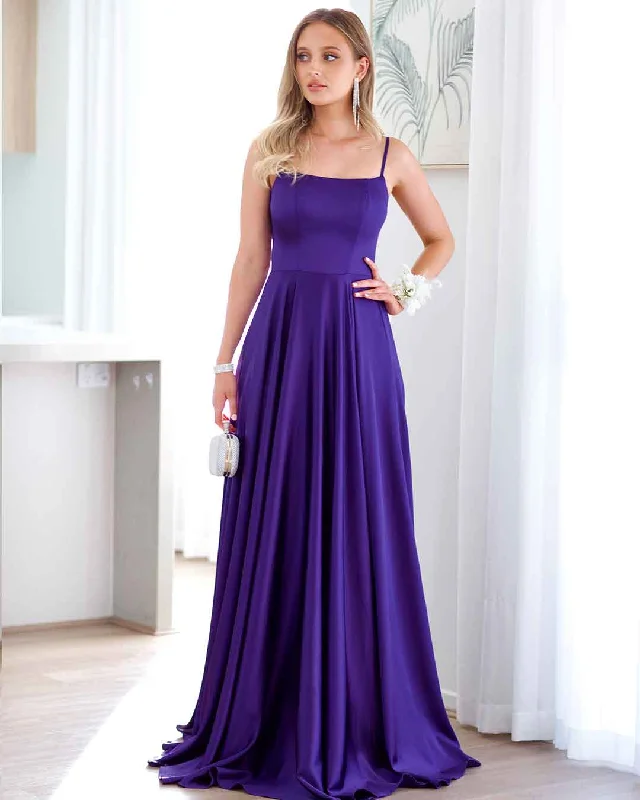 Online Specials Zahara Satin Gown - Purple