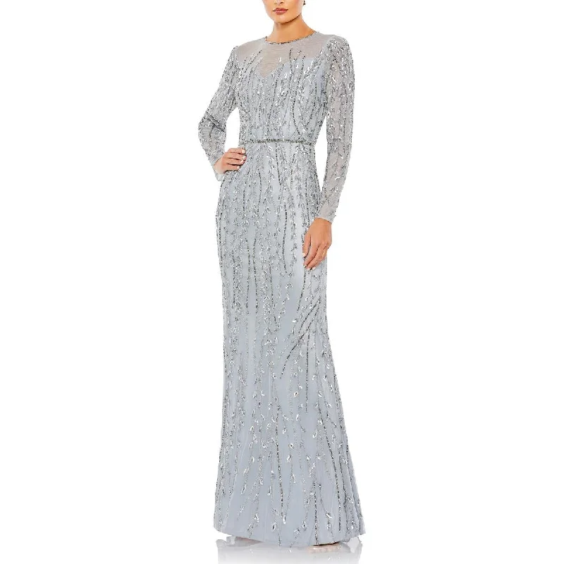 Deal Dash Womens Beaded Formal Evening Dress