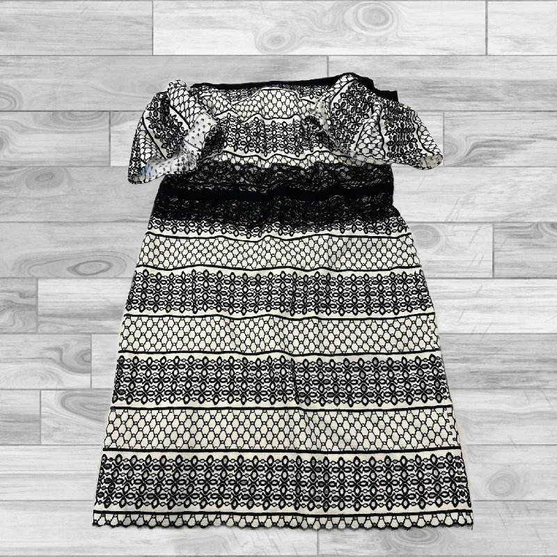 Limited Availability Black & White Dress Casual Short Halston, Size 14