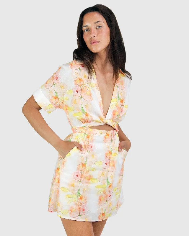 Super Deal Open Arms Cut Out Dress