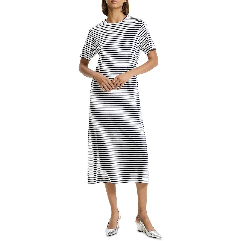 Don't Miss Womens Cotton Midi Shirtdress