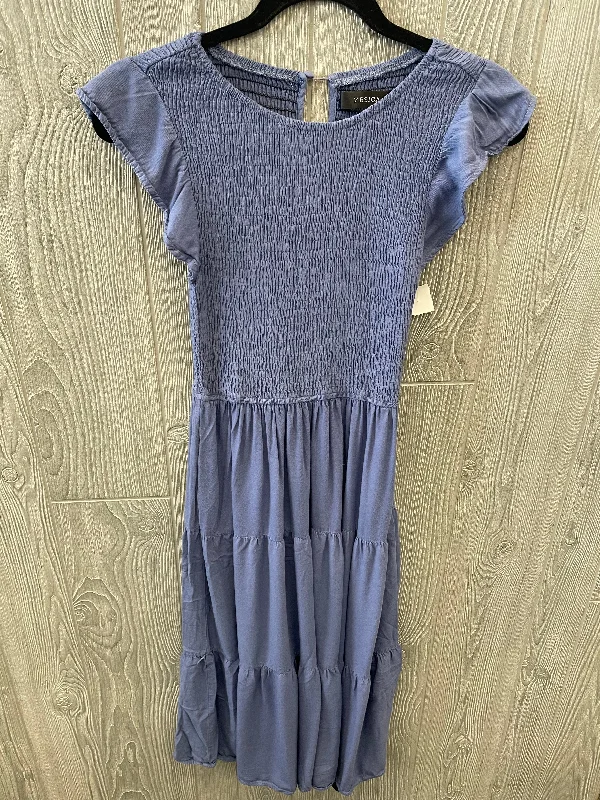 Final Markdown Blue Dress Casual Midi Clothes Mentor, Size Xs