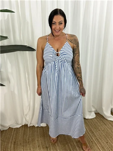 New Deals Haydn Dress - Blue Stripe (SALE)