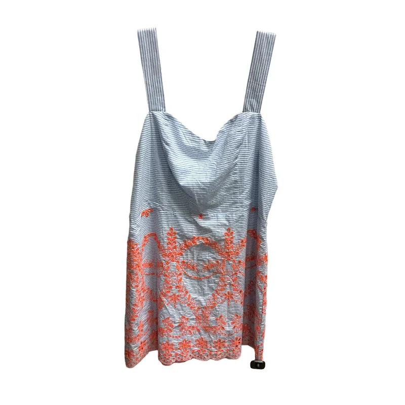 Price Break Blue & Orange Dress Casual Short Tularosa, Size L