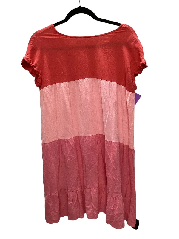 Unbeatable Prices Pink & Red Dress Casual Midi Cme, Size S