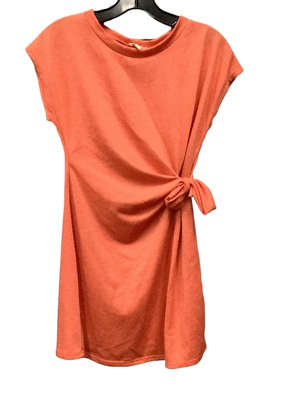Online Specials Orange Dress Casual Short See You Monday, Size Xs
