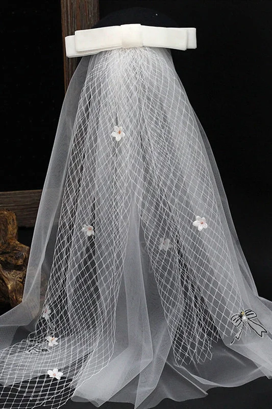 Doorbuster Deal Bowknot Fairy White Bridal Veil