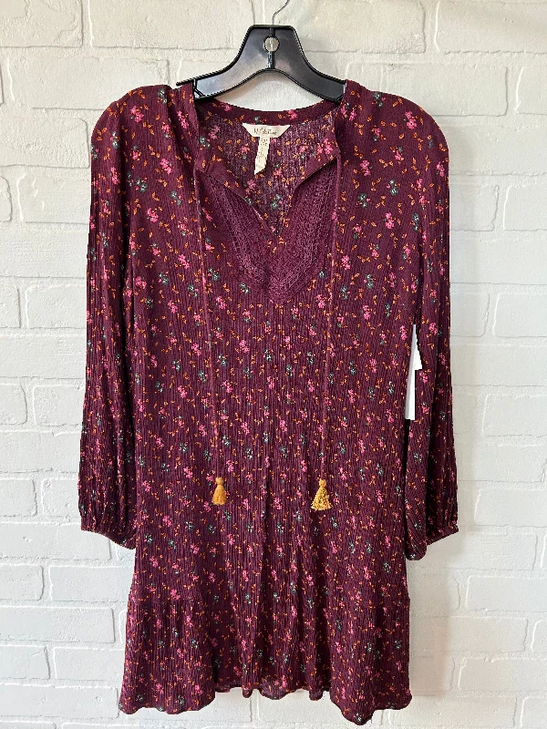 Amazing Deals Purple Dress Casual Short Matilda Jane, Size Xs