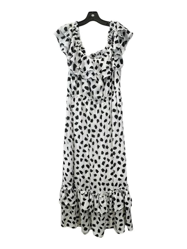 Shop and Save Black & Yellow Dress Casual Maxi Marciano, Size L