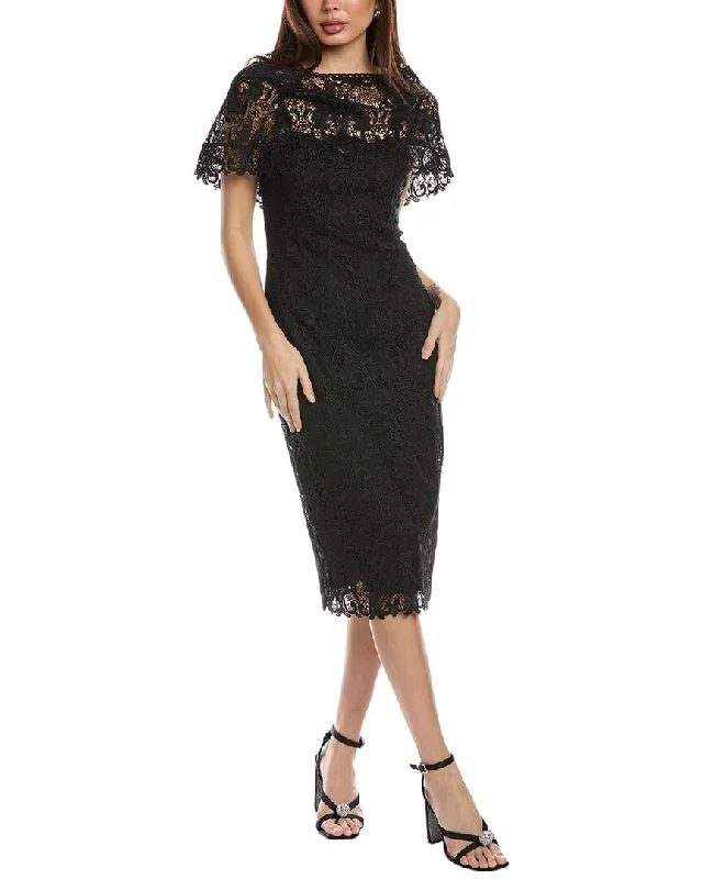 Quick Sale Badgley Mischka Lace Sheath Dress
