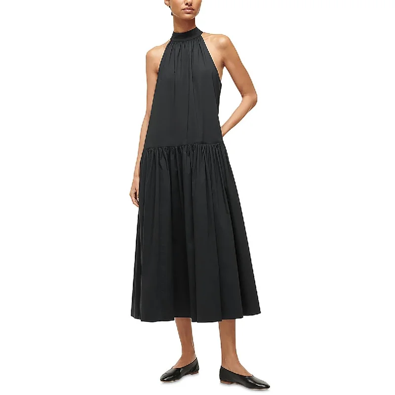 Buy Now Womens Midi Tie at Neck Midi Dress