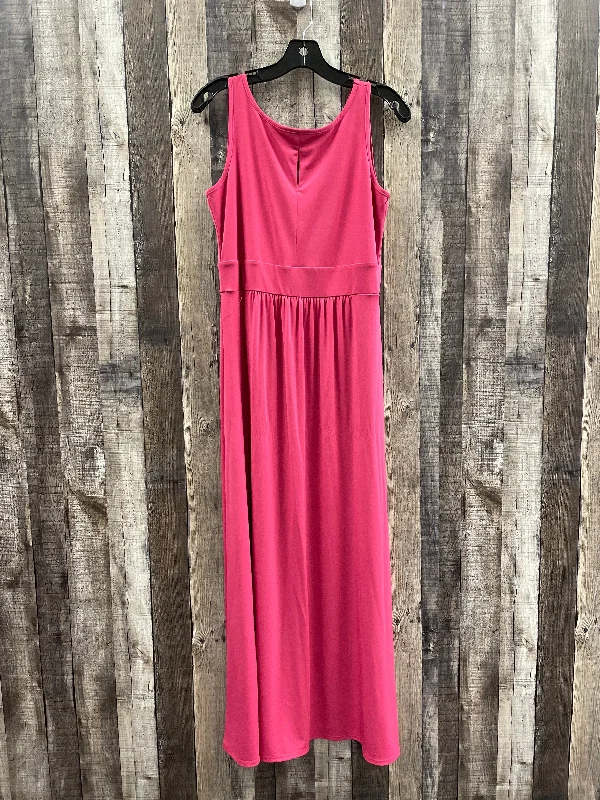 Hurry In Pink Dress Casual Maxi Cme, Size S