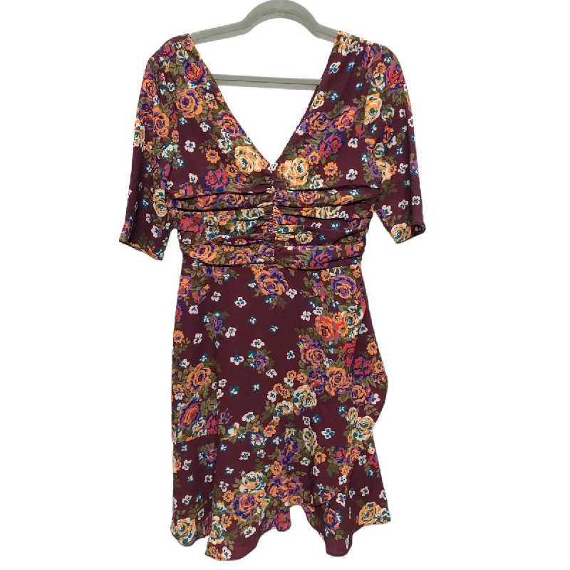 Overstock Floral Print Dress Casual Short Wayf, Size S