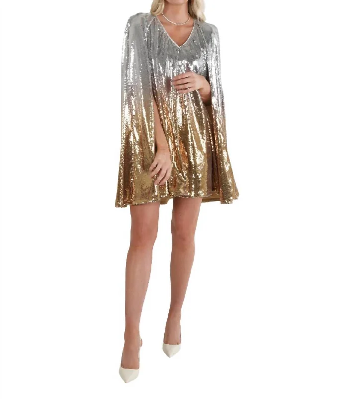 Now or Never Kate Mini Dress In Ombre Sequins