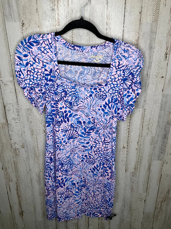 Final Clearance Blue & Pink Dress Casual Midi Lilly Pulitzer, Size Xxs