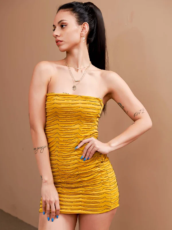 Savings Spectacular KittenAlarm - Textured Bodycon Tube Dress