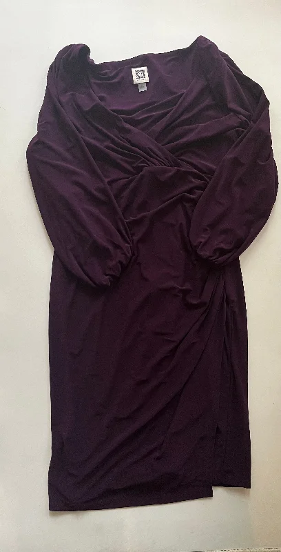 Overstock Sale Purple Dress Work Anne Klein O, Size M
