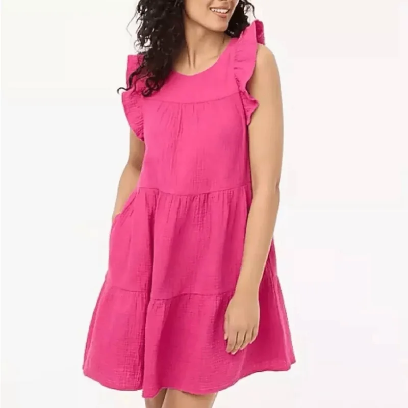 Daily Deals Mini Gauze Dress In Pink